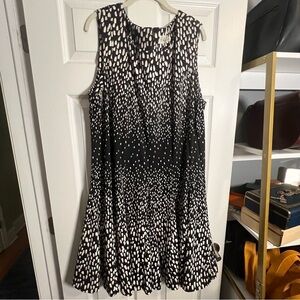 Eliza J 'Degrade' Gradient Print Fit & Flare Dress black white Size 22W